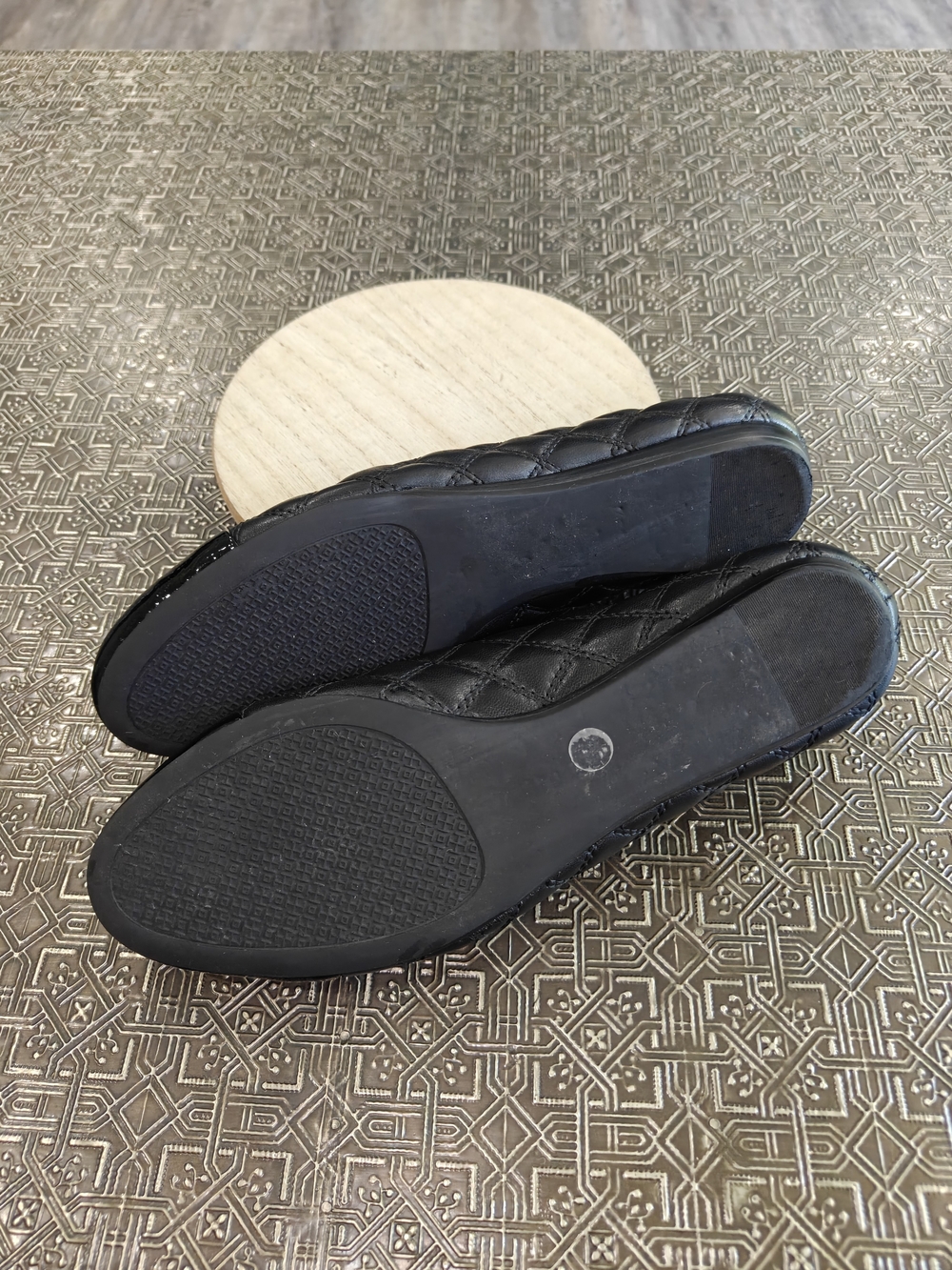 Tory Burch Leila Quilted Leather Loafer Flats Black  Size 8.5 Excellent Condi - Picture 10 of 12